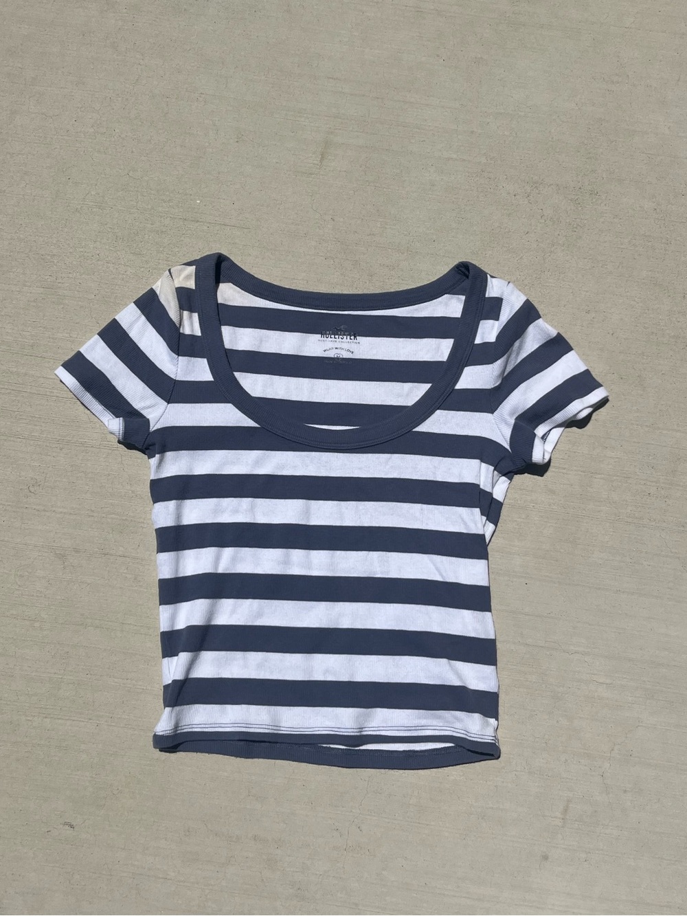 Hollister Cotton Striped T Shirt